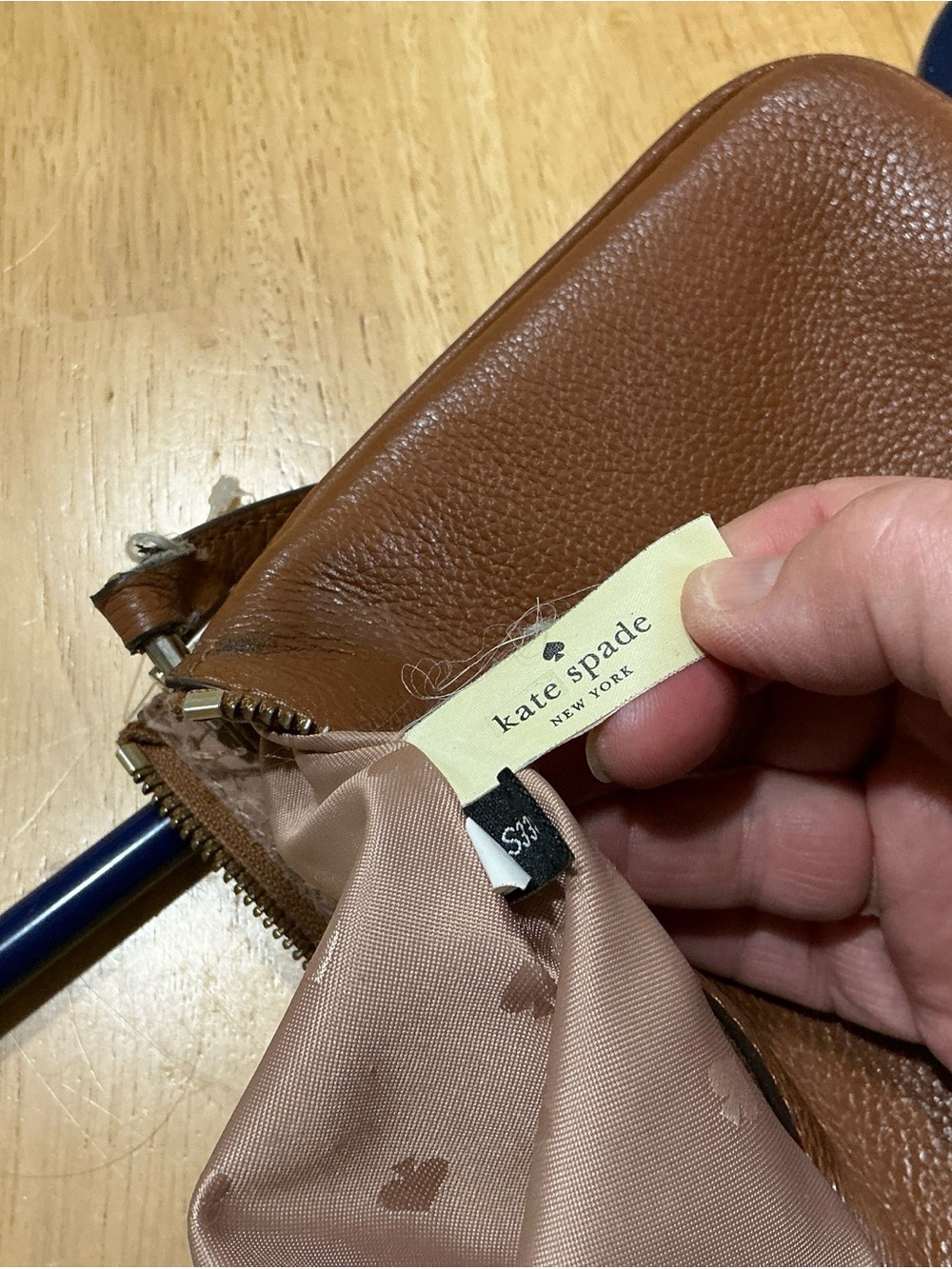 kate spade Brown Pebbled Leather Crossbody Messenger - Picture 4 of 8